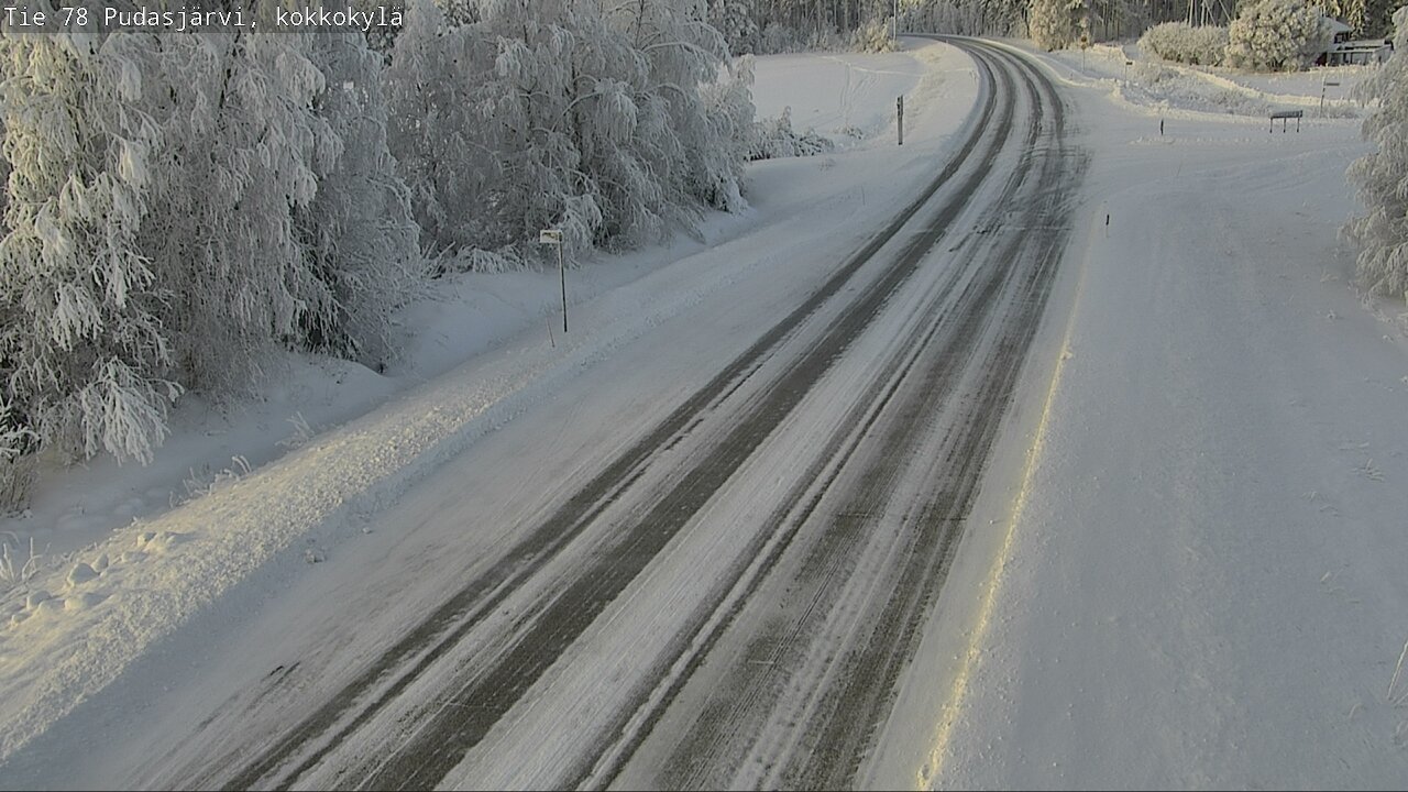 Weather Camera Image Väg 78 Pudasjärvi, Kokkokylä, Pudasjärvi, Pohjois-Pohjanmaa