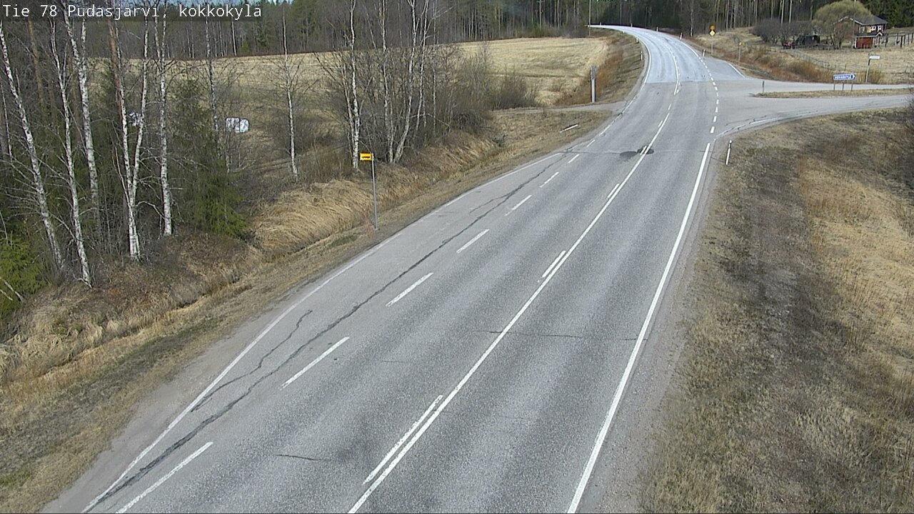 Weather Camera Image Road 78 Pudasjärvi, Kokkokylä, Pudasjärvi, Pohjois-Pohjanmaa