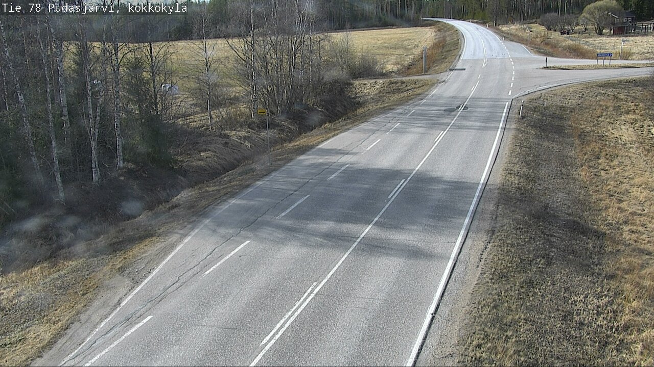 Weather Camera Image Road 78 Pudasjärvi, Kokkokylä, Pudasjärvi, Pohjois-Pohjanmaa