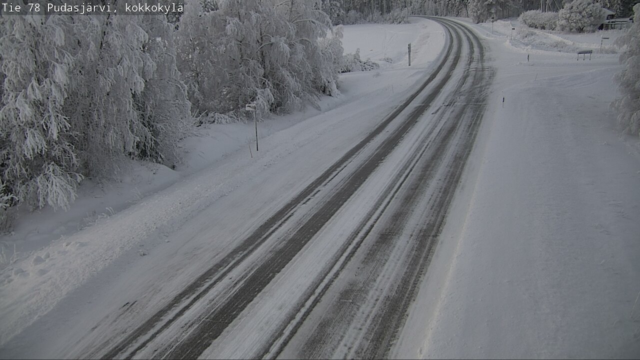 Weather Camera Image Road 78 Pudasjärvi, Kokkokylä, Pudasjärvi, Pohjois-Pohjanmaa