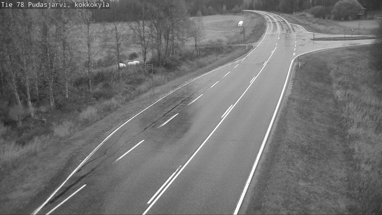 Weather Camera Image Road 78 Pudasjärvi, Kokkokylä, Pudasjärvi, Pohjois-Pohjanmaa