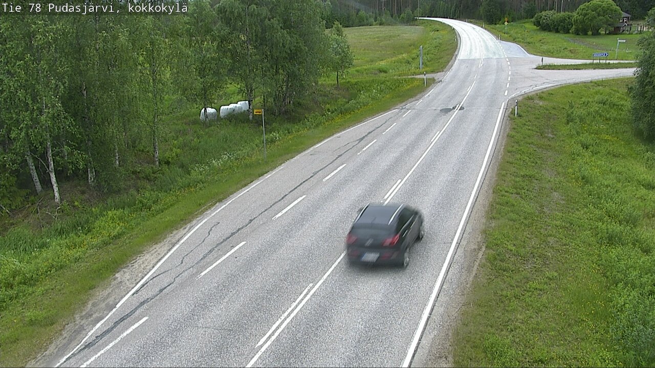 Weather Camera Image Väg 78 Pudasjärvi, Kokkokylä, Pudasjärvi, Pohjois-Pohjanmaa