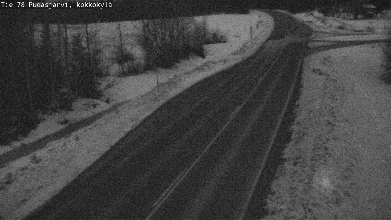 Weather Camera Image Road 78 Pudasjärvi, Kokkokylä, Pudasjärvi, Pohjois-Pohjanmaa