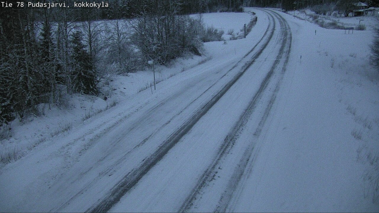 Weather Camera Image Väg 78 Pudasjärvi, Kokkokylä, Pudasjärvi, Pohjois-Pohjanmaa