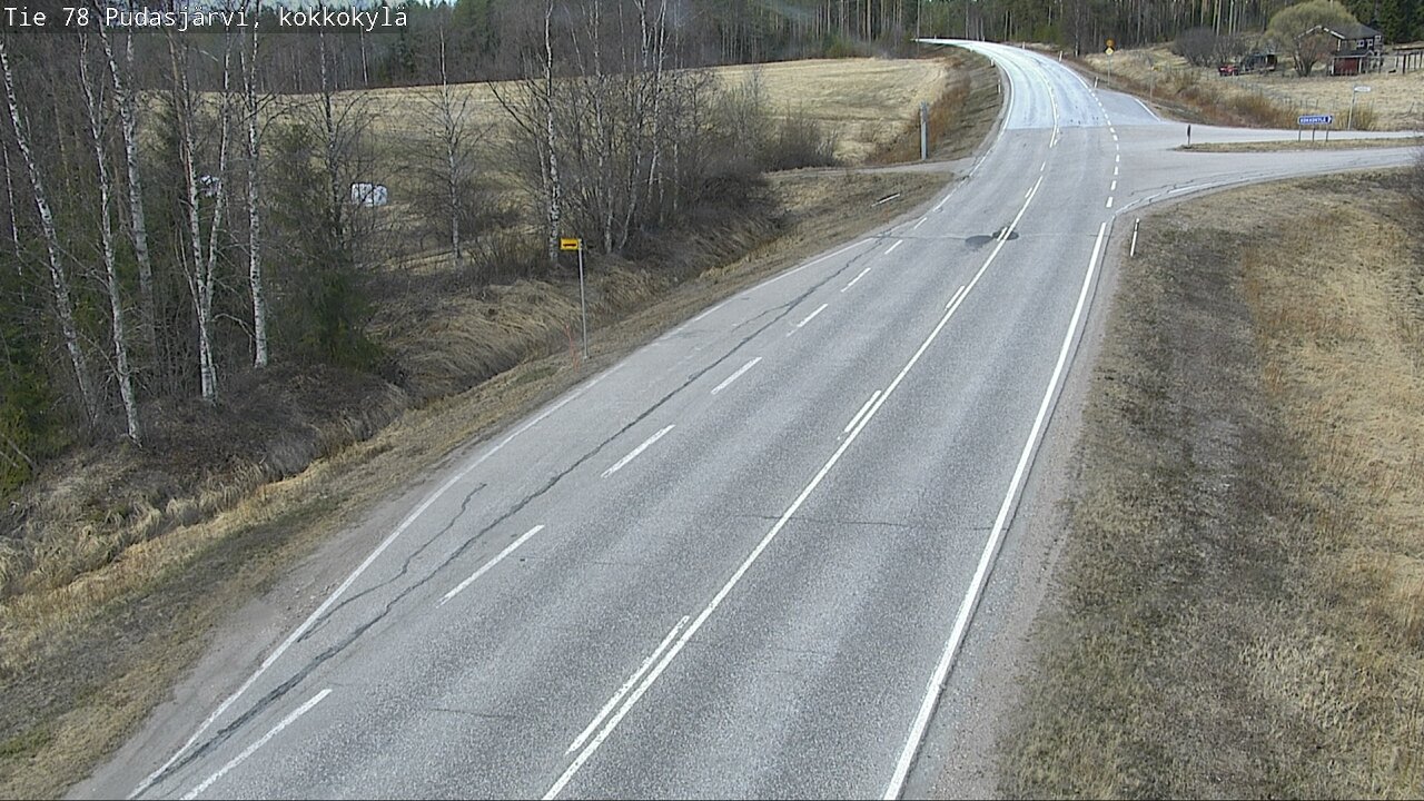 Weather Camera Image Road 78 Pudasjärvi, Kokkokylä, Pudasjärvi, Pohjois-Pohjanmaa