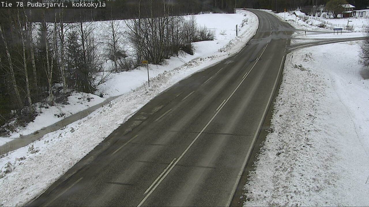 Weather Camera Image Väg 78 Pudasjärvi, Kokkokylä, Pudasjärvi, Pohjois-Pohjanmaa