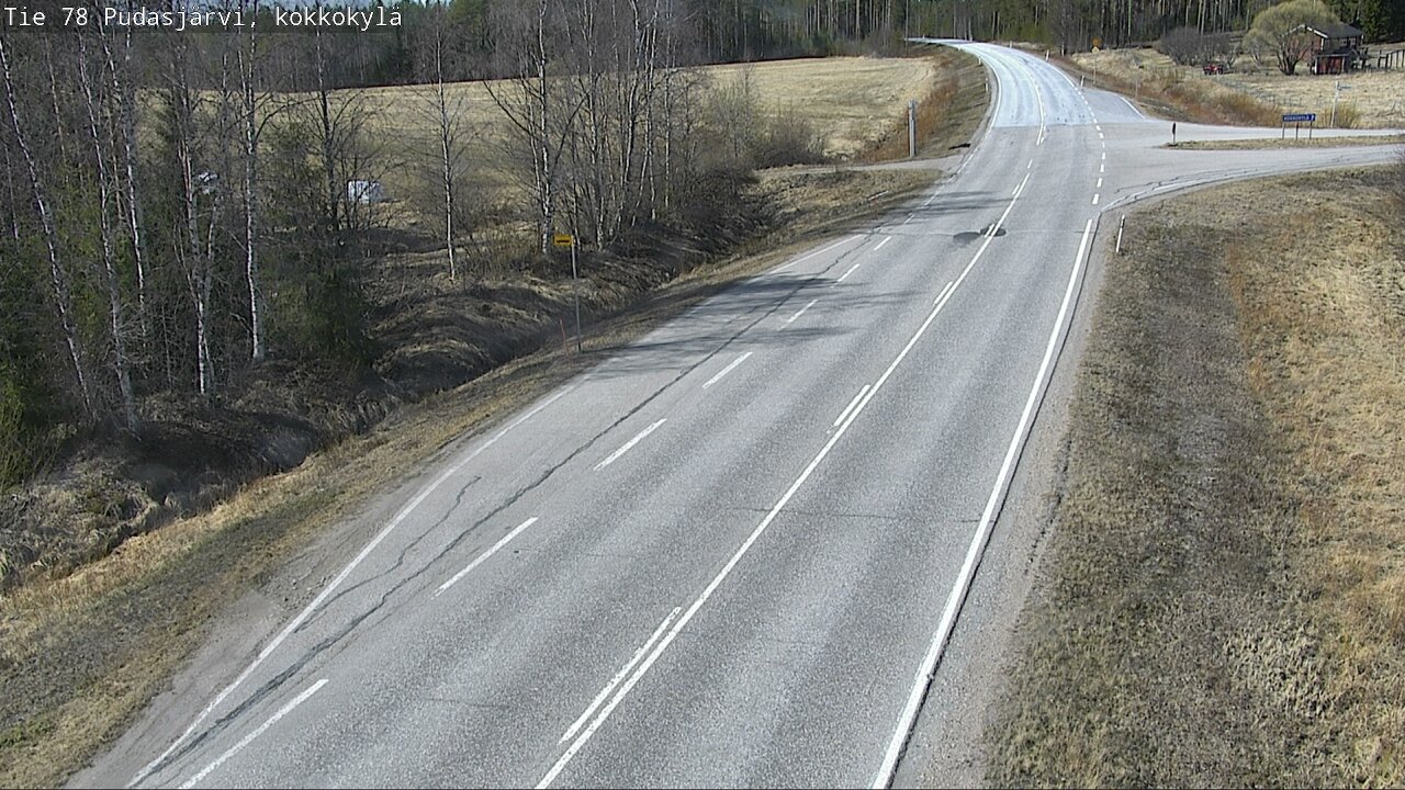 Weather Camera Image Road 78 Pudasjärvi, Kokkokylä, Pudasjärvi, Pohjois-Pohjanmaa