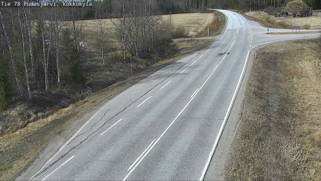 Weather Camera Image Road 78 Pudasjärvi, Kokkokylä, Pudasjärvi, Pohjois-Pohjanmaa