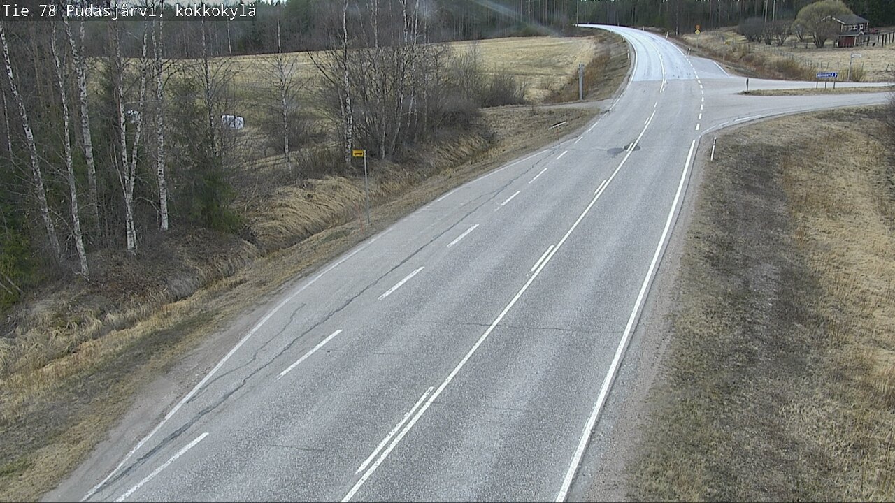 Weather Camera Image Road 78 Pudasjärvi, Kokkokylä, Pudasjärvi, Pohjois-Pohjanmaa