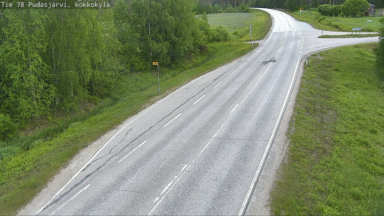 Weather Camera Image Road 78 Pudasjärvi, Kokkokylä, Pudasjärvi, Pohjois-Pohjanmaa