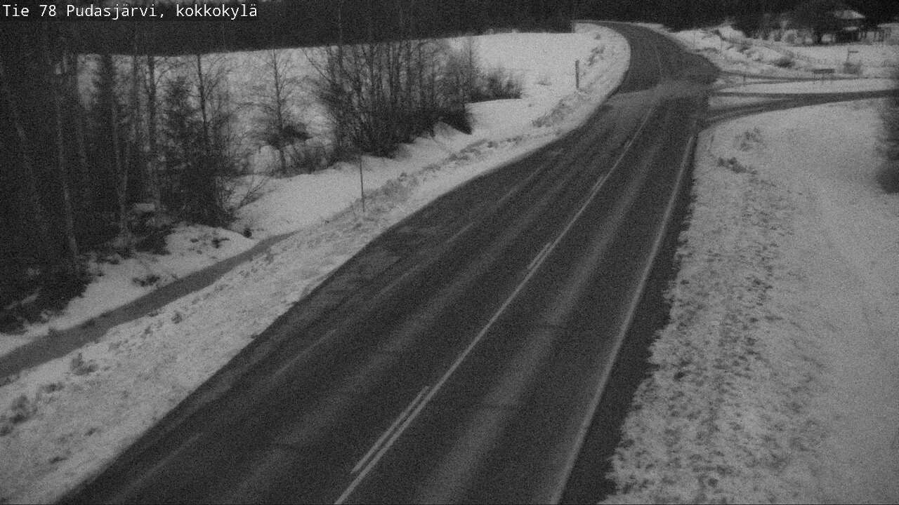 Weather Camera Image Road 78 Pudasjärvi, Kokkokylä, Pudasjärvi, Pohjois-Pohjanmaa