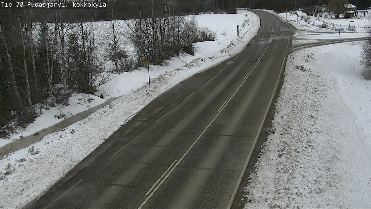 Weather Camera Image Väg 78 Pudasjärvi, Kokkokylä, Pudasjärvi, Pohjois-Pohjanmaa