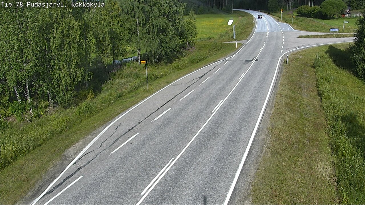 Weather Camera Image Road 78 Pudasjärvi, Kokkokylä, Pudasjärvi, Pohjois-Pohjanmaa