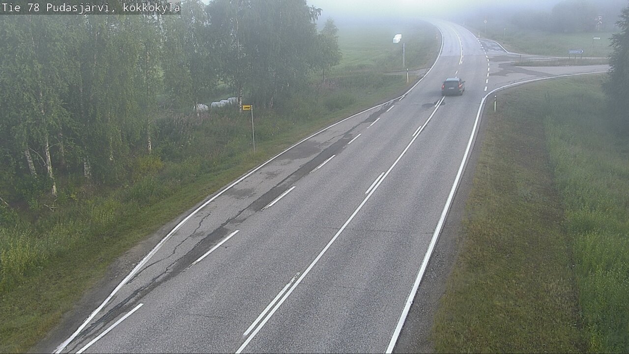 Weather Camera Image Road 78 Pudasjärvi, Kokkokylä, Pudasjärvi, Pohjois-Pohjanmaa