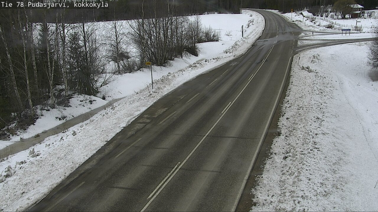 Weather Camera Image Väg 78 Pudasjärvi, Kokkokylä, Pudasjärvi, Pohjois-Pohjanmaa