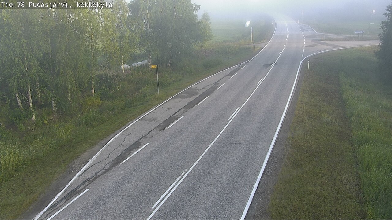 Weather Camera Image Road 78 Pudasjärvi, Kokkokylä, Pudasjärvi, Pohjois-Pohjanmaa