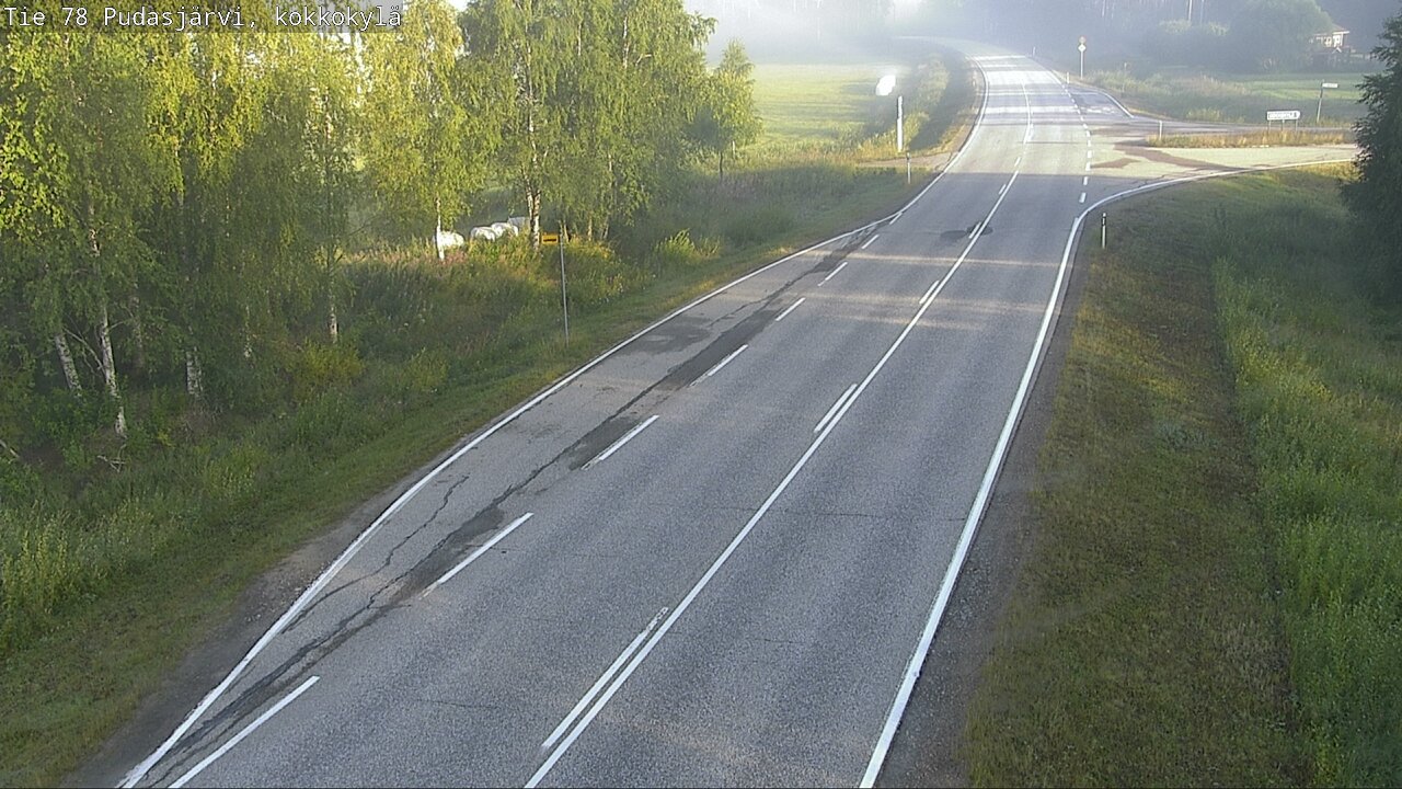 Weather Camera Image Road 78 Pudasjärvi, Kokkokylä, Pudasjärvi, Pohjois-Pohjanmaa