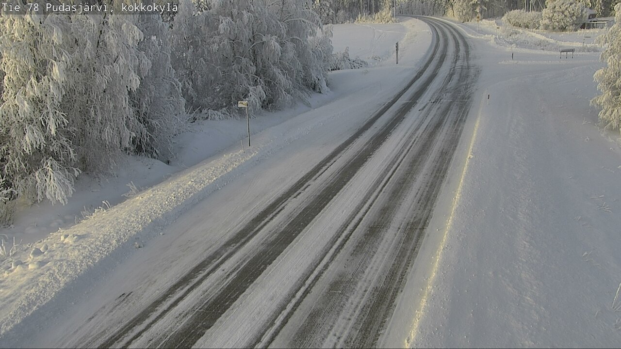 Weather Camera Image Väg 78 Pudasjärvi, Kokkokylä, Pudasjärvi, Pohjois-Pohjanmaa