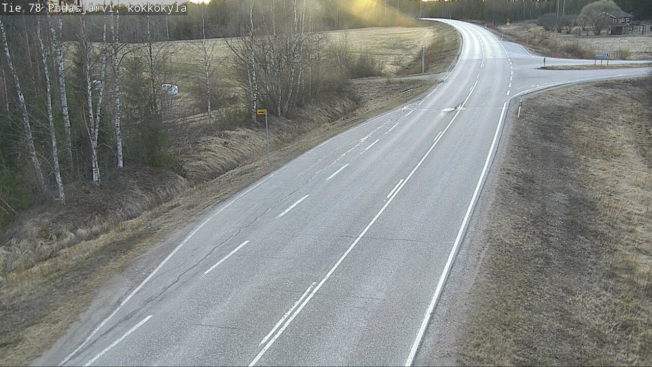 Weather Camera Image Road 78 Pudasjärvi, Kokkokylä, Pudasjärvi, Pohjois-Pohjanmaa