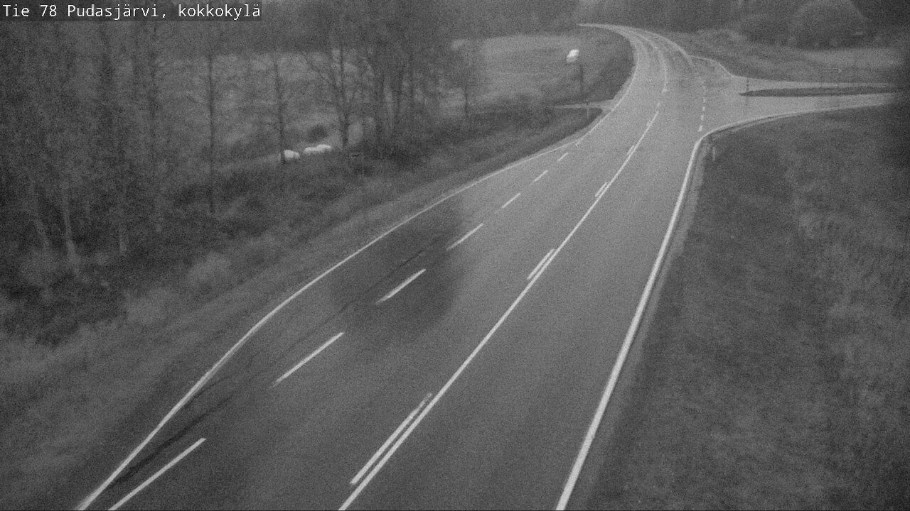 Weather Camera Image Road 78 Pudasjärvi, Kokkokylä, Pudasjärvi, Pohjois-Pohjanmaa