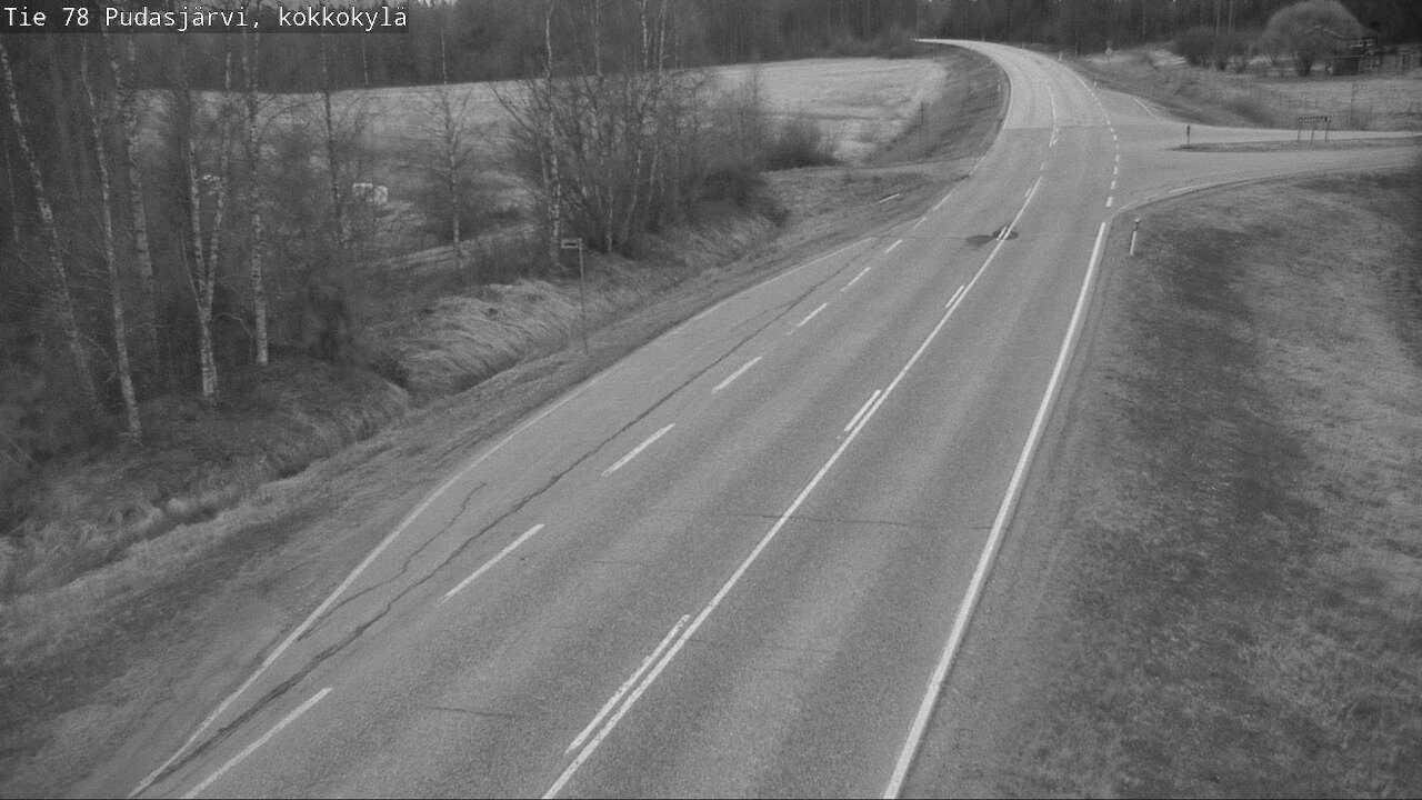 Weather Camera Image Road 78 Pudasjärvi, Kokkokylä, Pudasjärvi, Pohjois-Pohjanmaa
