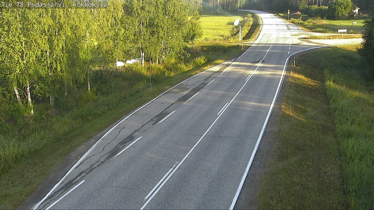 Weather Camera Image Road 78 Pudasjärvi, Kokkokylä, Pudasjärvi, Pohjois-Pohjanmaa