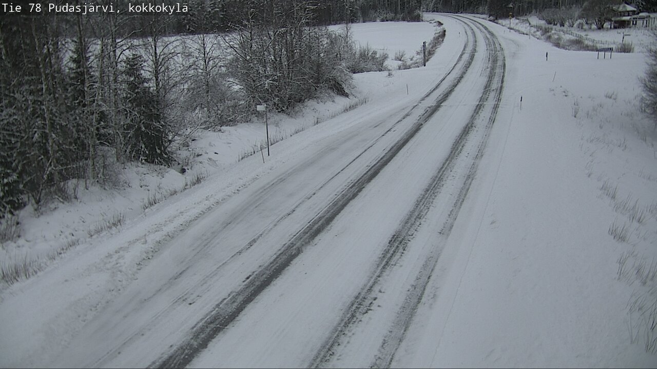Weather Camera Image Väg 78 Pudasjärvi, Kokkokylä, Pudasjärvi, Pohjois-Pohjanmaa