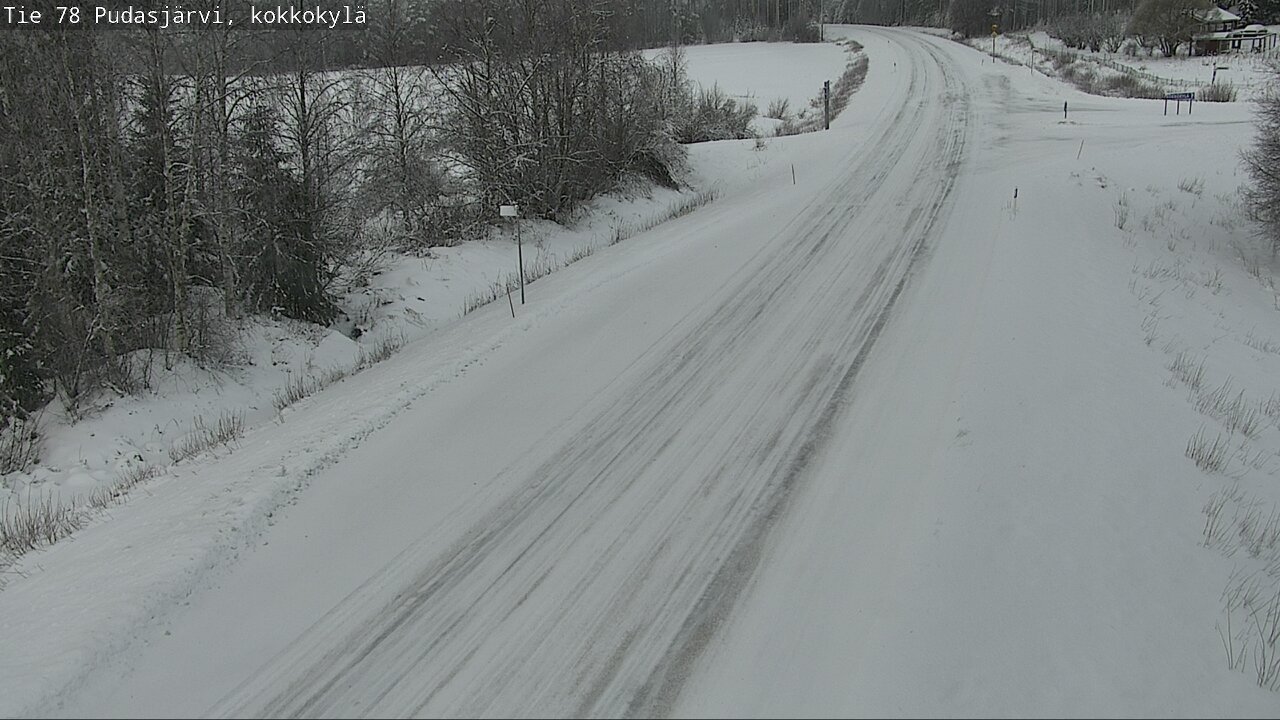 Weather Camera Image Väg 78 Pudasjärvi, Kokkokylä, Pudasjärvi, Pohjois-Pohjanmaa