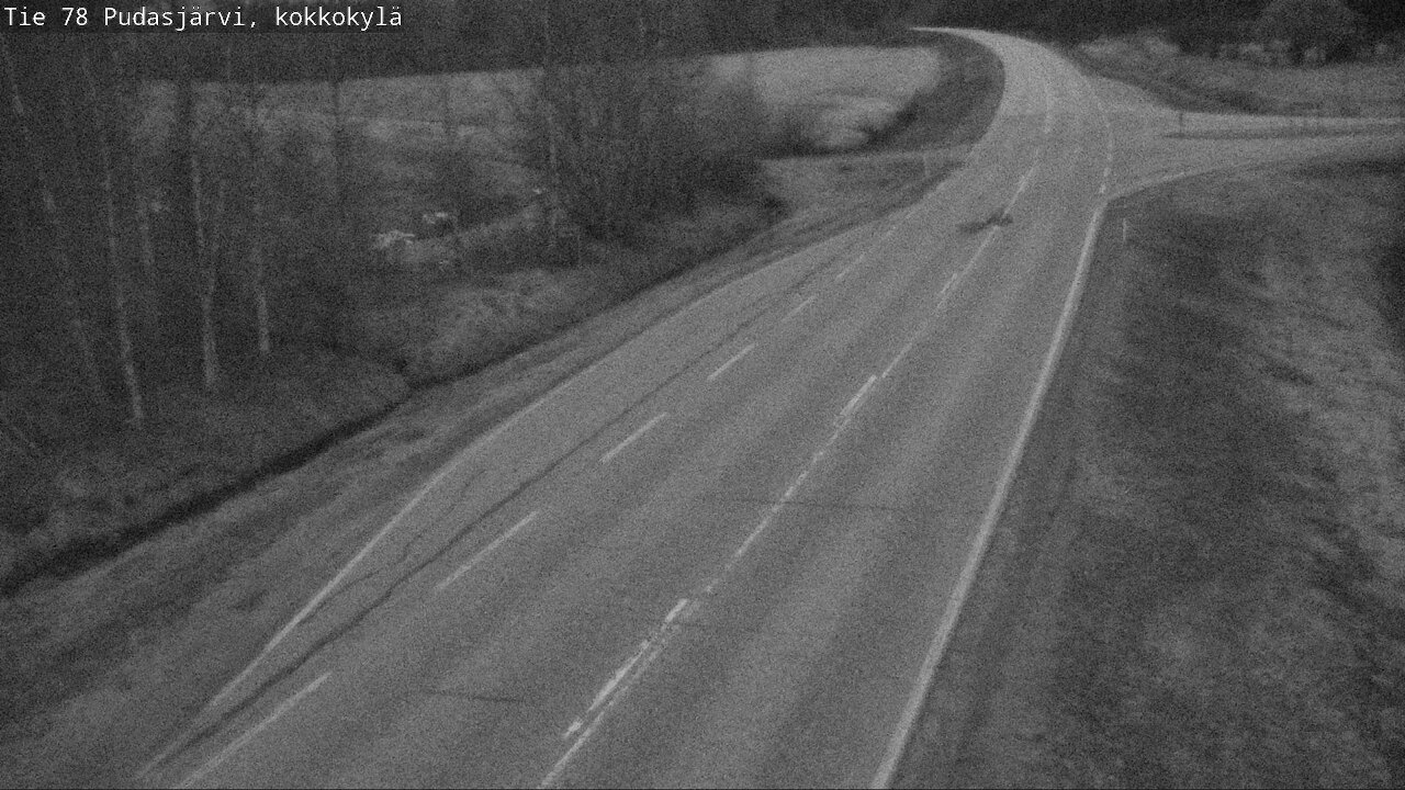 Weather Camera Image Väg 78 Pudasjärvi, Kokkokylä, Pudasjärvi, Pohjois-Pohjanmaa