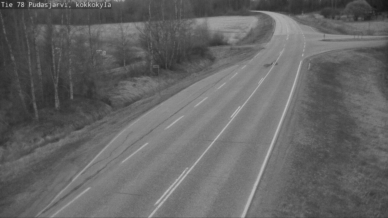 Weather Camera Image Road 78 Pudasjärvi, Kokkokylä, Pudasjärvi, Pohjois-Pohjanmaa