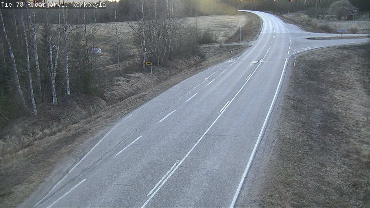 Weather Camera Image Road 78 Pudasjärvi, Kokkokylä, Pudasjärvi, Pohjois-Pohjanmaa