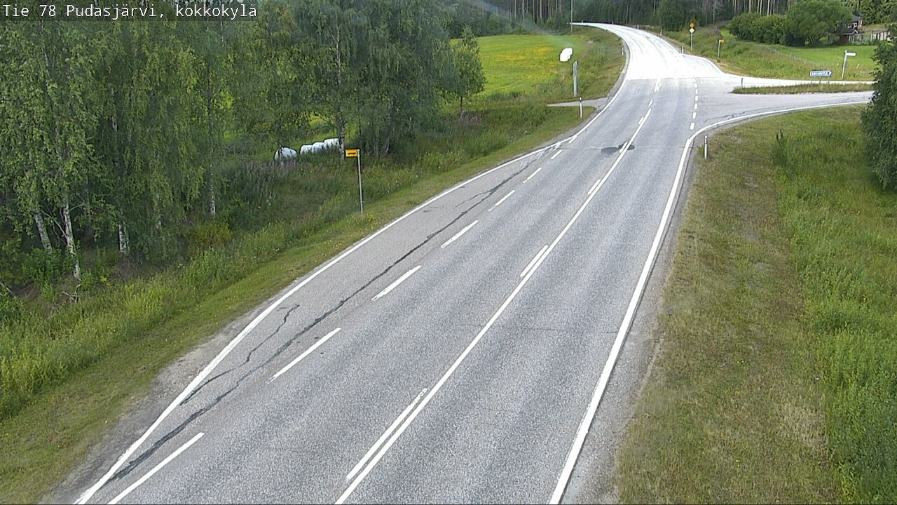 Weather Camera Image Road 78 Pudasjärvi, Kokkokylä, Pudasjärvi, Pohjois-Pohjanmaa