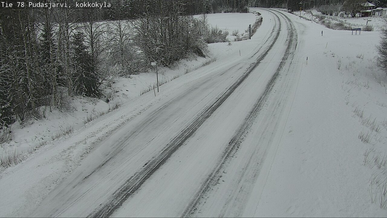 Weather Camera Image Väg 78 Pudasjärvi, Kokkokylä, Pudasjärvi, Pohjois-Pohjanmaa