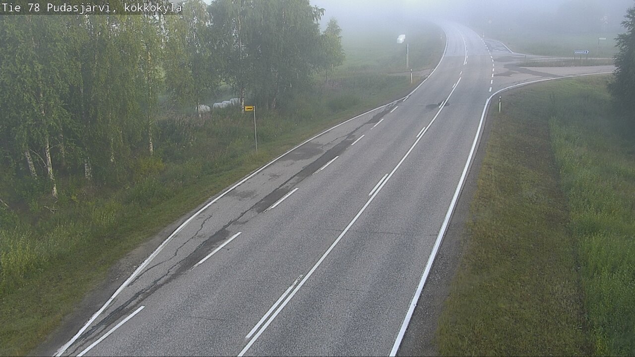 Weather Camera Image Road 78 Pudasjärvi, Kokkokylä, Pudasjärvi, Pohjois-Pohjanmaa
