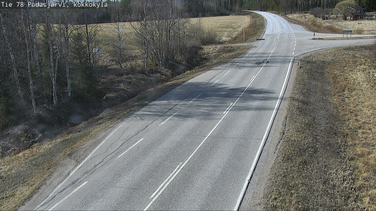 Weather Camera Image Road 78 Pudasjärvi, Kokkokylä, Pudasjärvi, Pohjois-Pohjanmaa