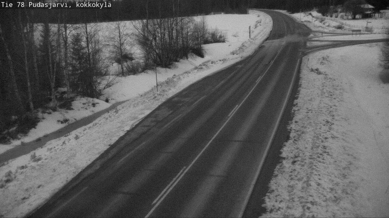 Weather Camera Image Road 78 Pudasjärvi, Kokkokylä, Pudasjärvi, Pohjois-Pohjanmaa