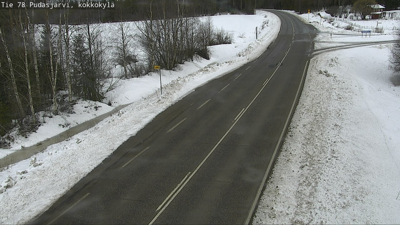 Weather Camera Image Väg 78 Pudasjärvi, Kokkokylä, Pudasjärvi, Pohjois-Pohjanmaa