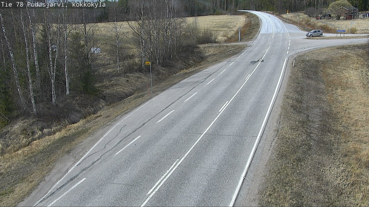 Weather Camera Image Road 78 Pudasjärvi, Kokkokylä, Pudasjärvi, Pohjois-Pohjanmaa