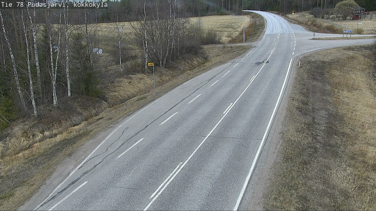 Weather Camera Image Road 78 Pudasjärvi, Kokkokylä, Pudasjärvi, Pohjois-Pohjanmaa