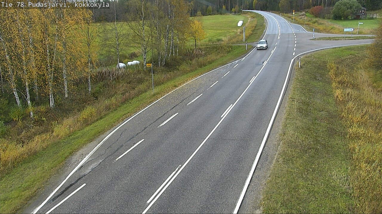 Weather Camera Image Road 78 Pudasjärvi, Kokkokylä, Pudasjärvi, Pohjois-Pohjanmaa