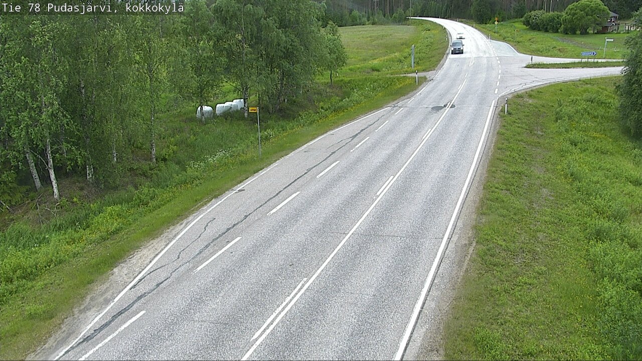 Weather Camera Image Road 78 Pudasjärvi, Kokkokylä, Pudasjärvi, Pohjois-Pohjanmaa