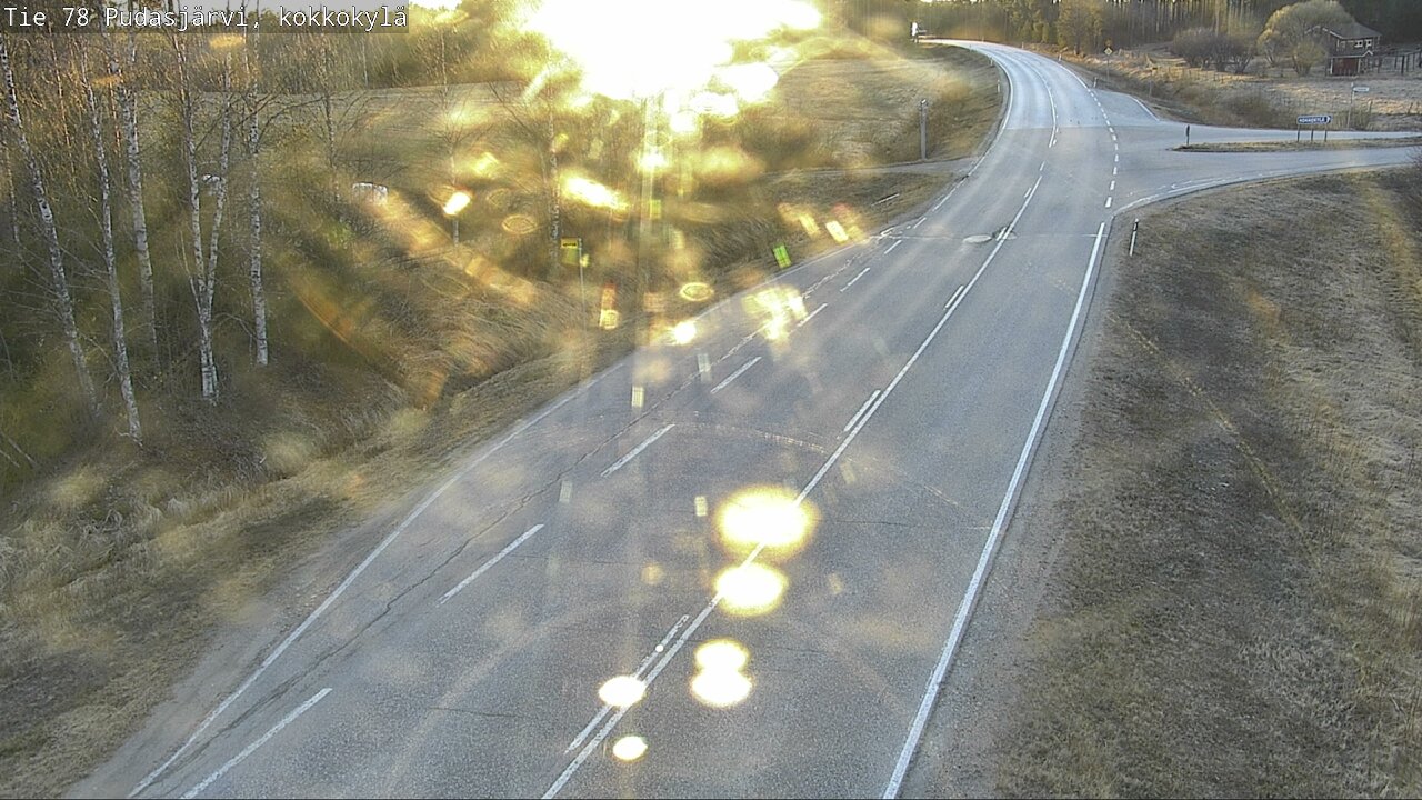 Weather Camera Image Road 78 Pudasjärvi, Kokkokylä, Pudasjärvi, Pohjois-Pohjanmaa