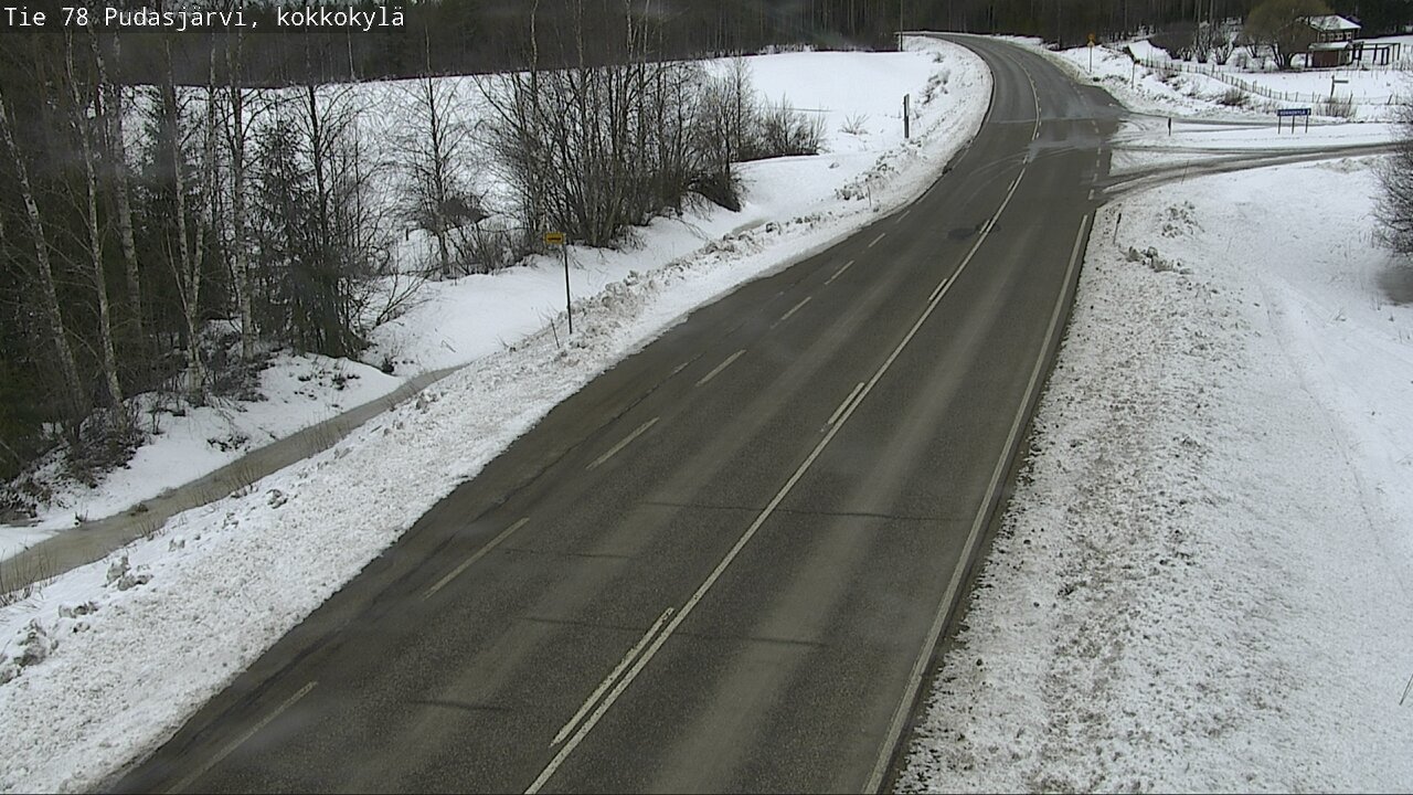 Weather Camera Image Väg 78 Pudasjärvi, Kokkokylä, Pudasjärvi, Pohjois-Pohjanmaa