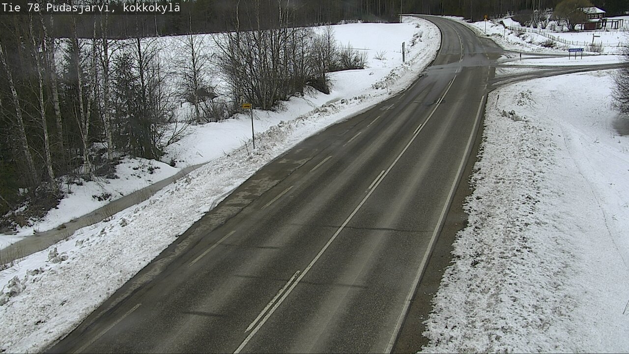 Weather Camera Image Väg 78 Pudasjärvi, Kokkokylä, Pudasjärvi, Pohjois-Pohjanmaa