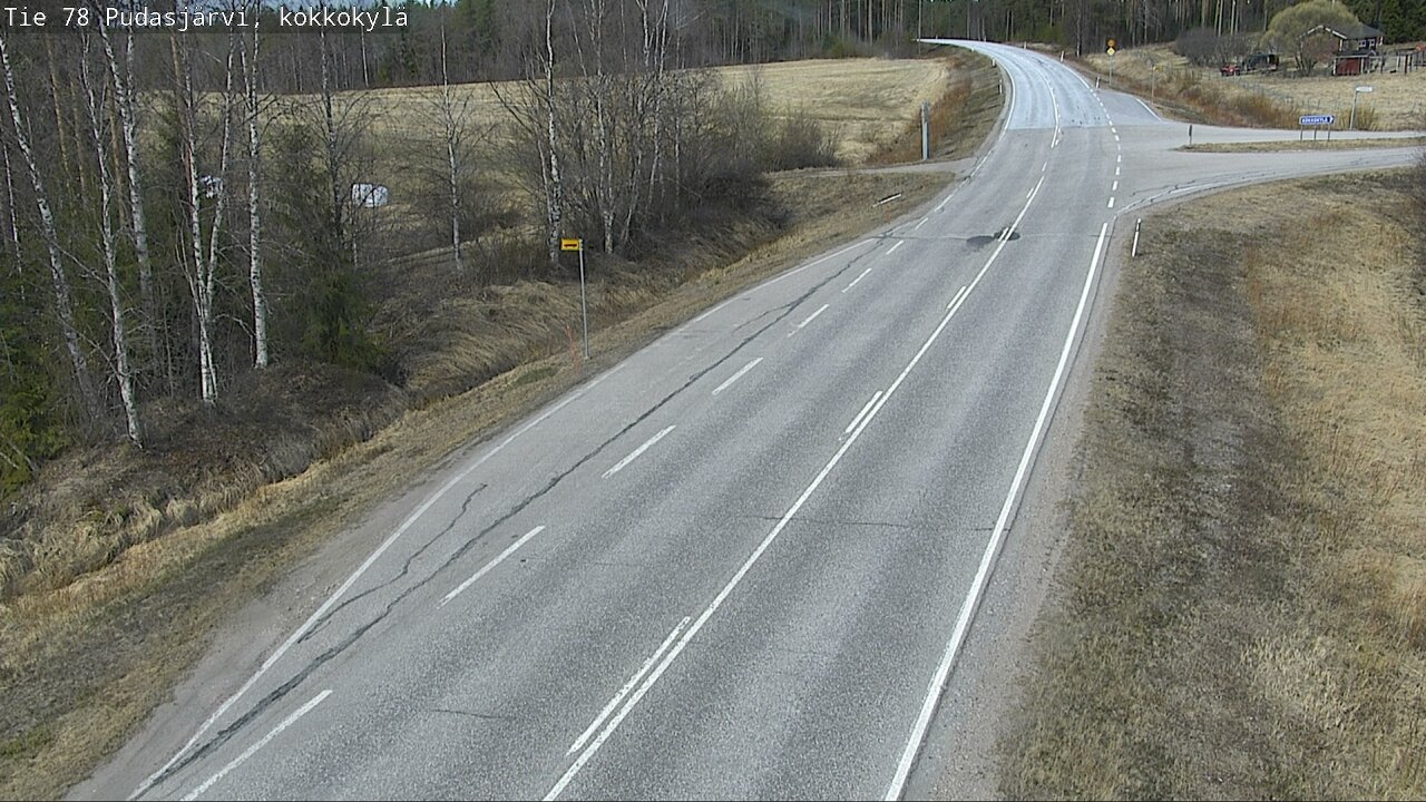 Weather Camera Image Road 78 Pudasjärvi, Kokkokylä, Pudasjärvi, Pohjois-Pohjanmaa