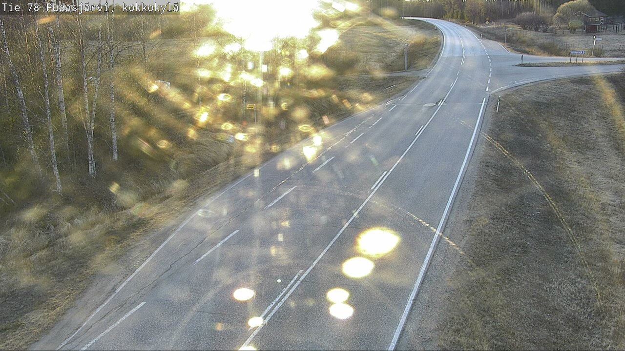 Weather Camera Image Road 78 Pudasjärvi, Kokkokylä, Pudasjärvi, Pohjois-Pohjanmaa