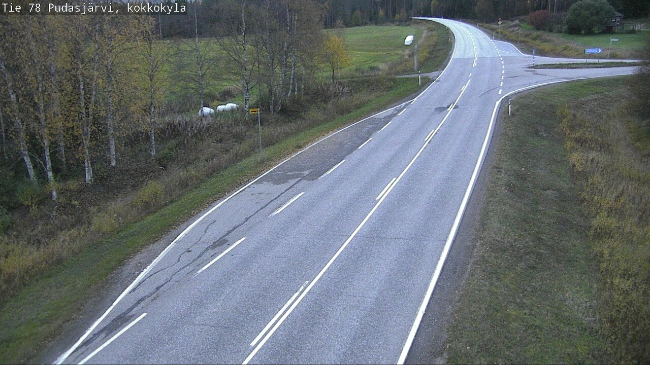 Weather Camera Image Road 78 Pudasjärvi, Kokkokylä, Pudasjärvi, Pohjois-Pohjanmaa