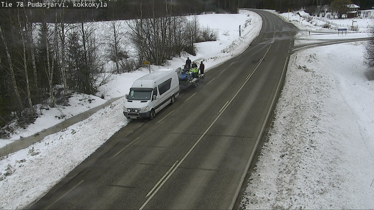 Weather Camera Image Väg 78 Pudasjärvi, Kokkokylä, Pudasjärvi, Pohjois-Pohjanmaa