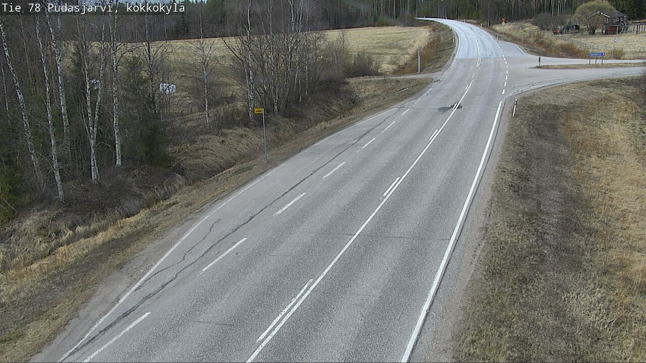 Weather Camera Image Road 78 Pudasjärvi, Kokkokylä, Pudasjärvi, Pohjois-Pohjanmaa