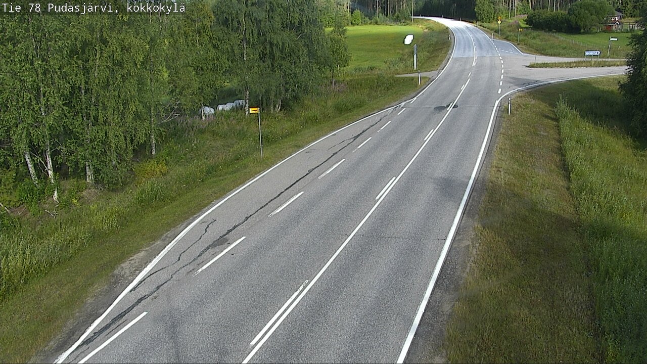 Weather Camera Image Road 78 Pudasjärvi, Kokkokylä, Pudasjärvi, Pohjois-Pohjanmaa